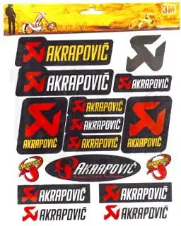 Наклейки набор FG-062 Akrapovic 3M