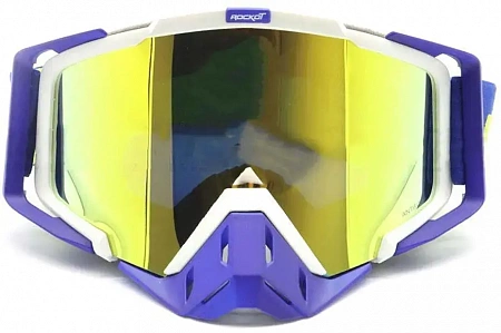Кроссовые очки ROCKOT RM-323 (белый-синий/золотистая, REVO Light, Anti-Scratch/Anti-Fog) Кроссовые очки ROCKOT RM-323 (белый-синий/золотистая, REVO Light, Anti-Scratch/Anti-Fog)