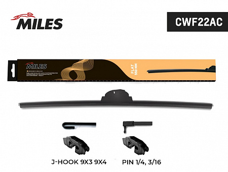 Щетка стеклоочистителя бескаркасная MILES 600 мм CWF22AC Щетка стеклоочистителя бескаркасная MILES 600 мм CWF22AC